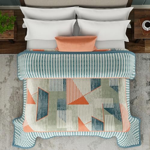 Image of MYTRIDENT Blanket for Winter Double Size, Classic Snug Stories Collection, 5 Kg Blanket Double - Cooper