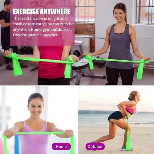Image of Medgears Fitness Band for Beginner Light Exercise Band - 5 Feet Each (Green)