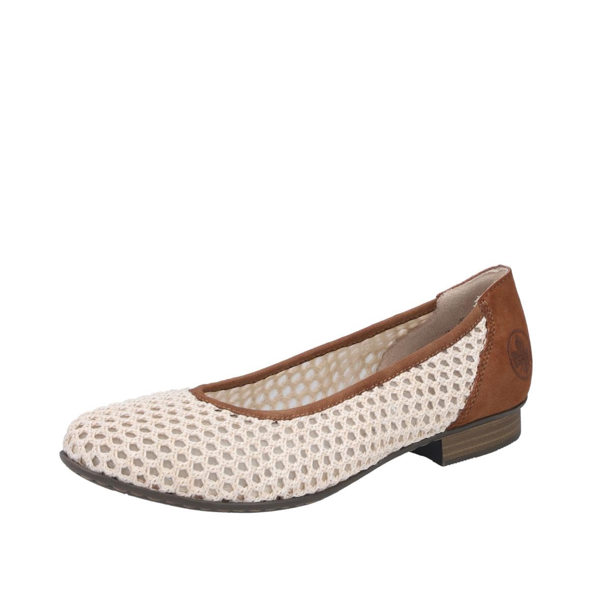 Rieker 51960, Women's Ballet Shoes, Beige, 37 EU