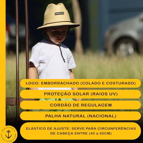 Chapéu de Palha Kids Infantil Criança Chapada dos Veadeiros Surf de Praia Saída Sol Verão Piscina Un