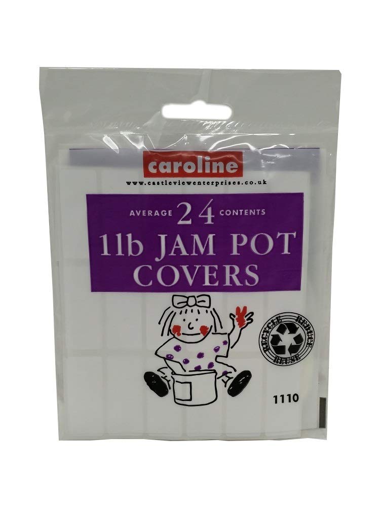 Caroline White 1Lb Jam Pot Covers 24Pk