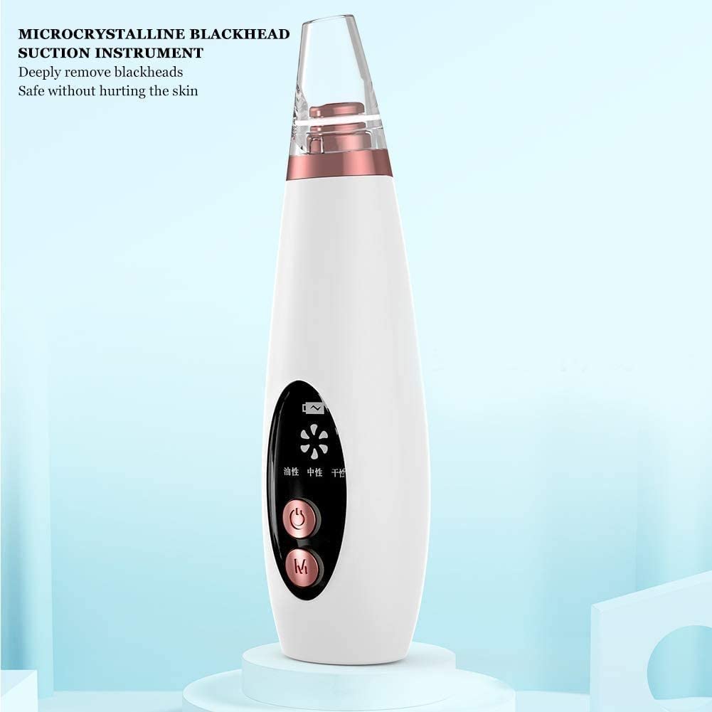 ESHINEDE Extracteur de Points Noirs, 3 Modes de Nettoyage électrique des Pores, Outil d'élimination des Points Noirs avec 4 sondes d'aspiration, élimination sous Vide des Pores