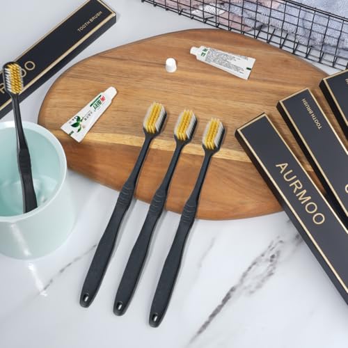AURMOO 40x Brosse à Dents de Voyage, Brosses à Dents avec Dentifrice, – vue 5