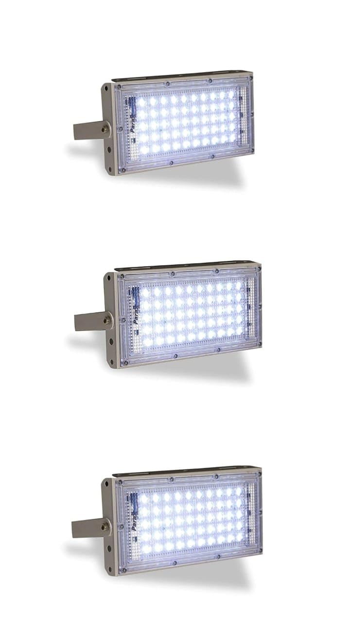Flysmart Metal 50W Flood Outdoor Light Cool White Waterproof Brick Light | Flood Light Outdoor Lamp | (White) (Pack of 3) (B0D2DN325P) Amazon Price History, Amazon Price Tracker