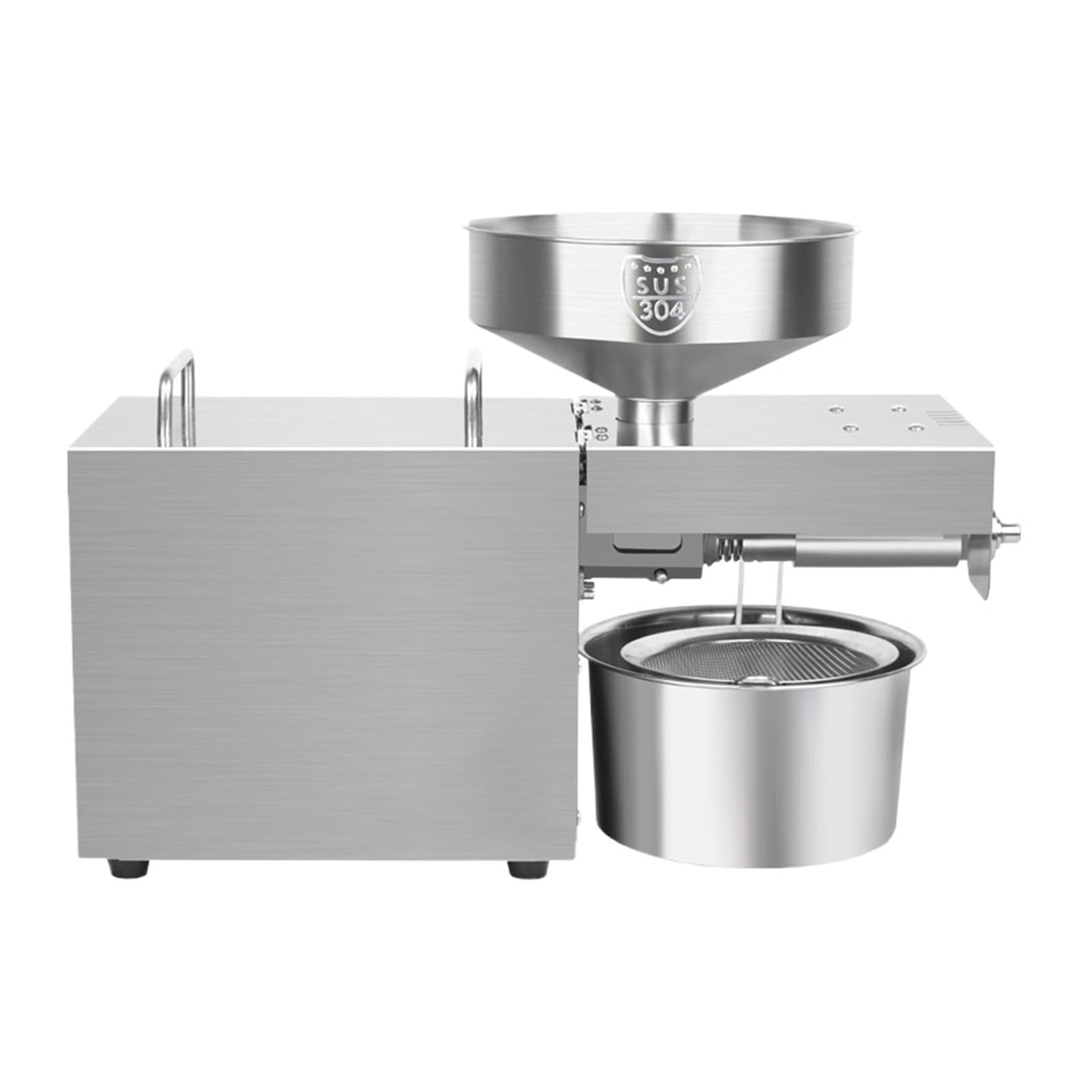 HCZKIUJY Household Peanut Oil Presser Stainless Steel Pressing Machine Small Intelligent Sesame Fryer Intelligent Temperature Control
