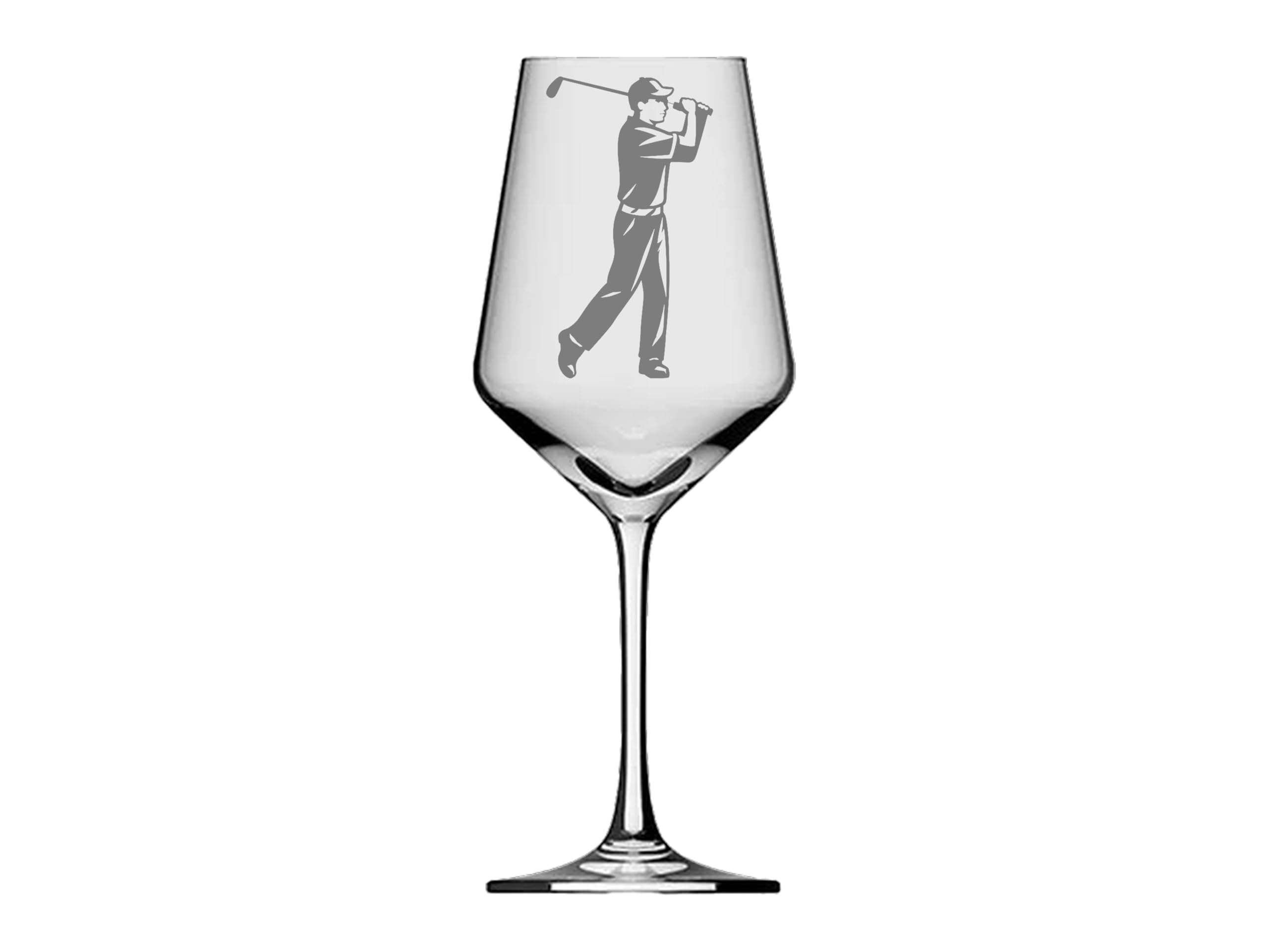 eXODA Weinglas mit Gravur Golfer Set mit Weinflaschenhalter Caddy für Golfliebhaber und Weinfreunde ideal für jede Gelegenheit mit zeitlosem Design und Pflegeleichtigkeit