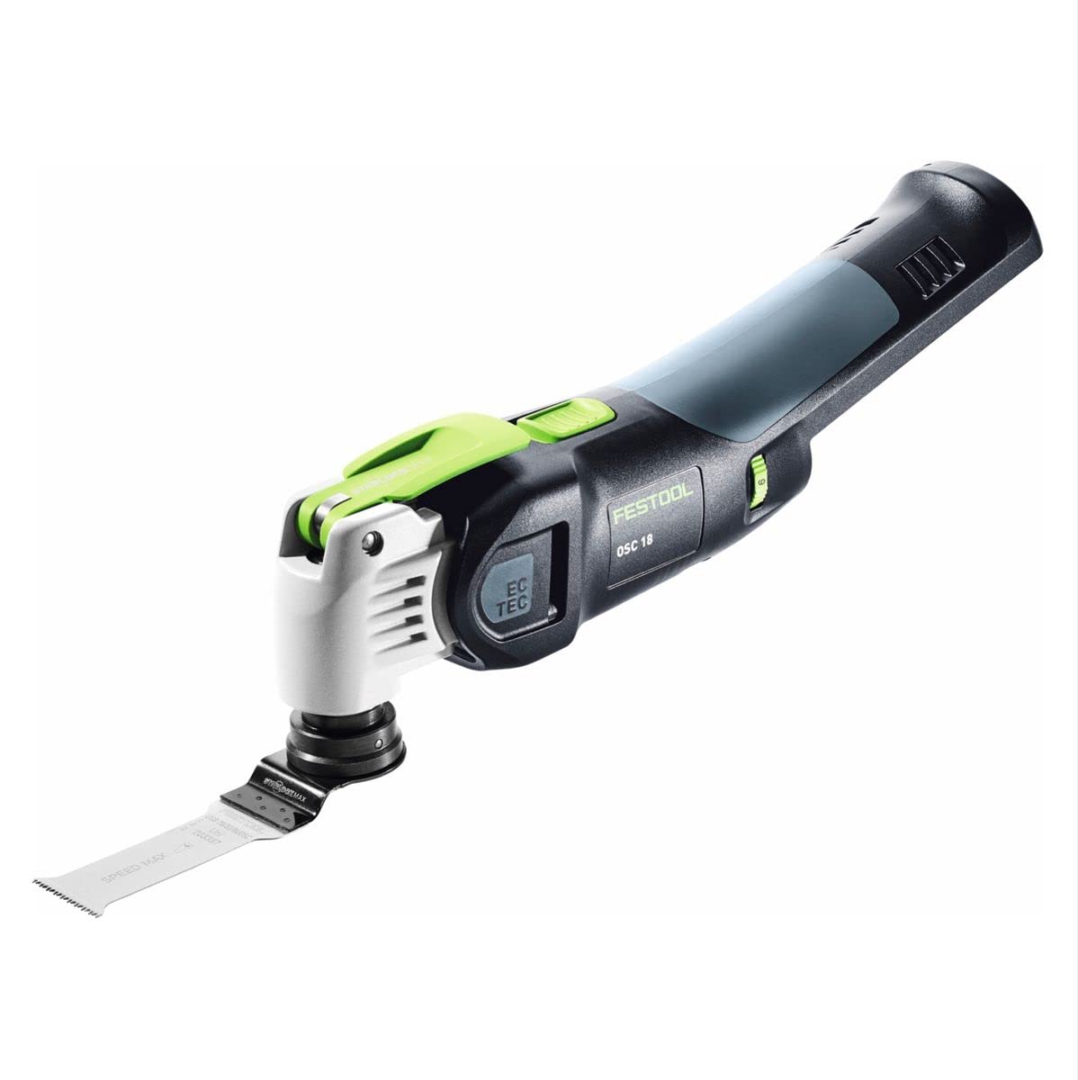 Festool Multiherramienta Oscilante OSC 18 VECTURO sin Cable, 18 V | Incluye batería de 4,0 Ah, cargador rápido TCL 6, hoja de sierra universal StarlockMax, 18 V, Bluetooth