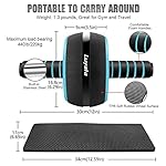 Ab Roller Wheel, 10-In-1 Ab Exercise Wheels Kit with Resistance Bands, Knee Mat, Jump Rope, Push-Up Bar - Home Gym Equipment for Men Women Core Strength & Abdominal Exercise - Image 2
