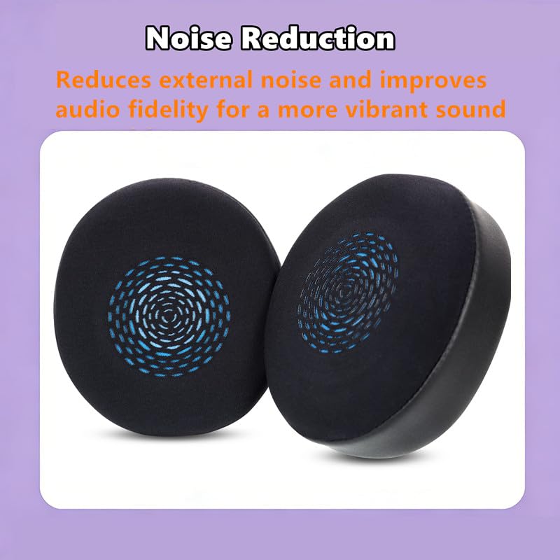 Almohadillas de Gel Refrescante de Repuesto para Auriculares Inalámbricos Jabra Evolve2 75 (No Compatible con Evolve 75) Almohadillas para Oído con Seda Ice y Espuma de Memoria - Negro miniatura 6