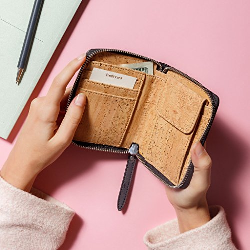 Image of Corkor Cork Wallet Women RFID Blocking | Cards Coin Pocket | Small Vegan Clutch