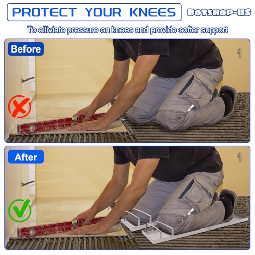 Gdrasuya10 Concrete Knee Boards Slider Knee Boards Stainless Steel Kneeboards Cement Kneeler Board Slider Tools Pair Moving Sliders for Concrete Finishing (28