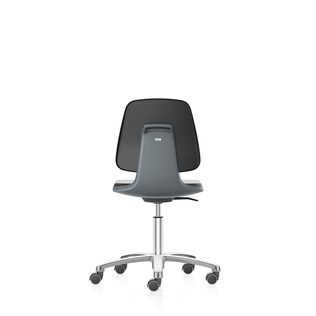 Bimos - Sedia girevole da ufficio, sedile con rotelle e rivestimento in tessuto, colore: blu | Basamento a cinque razze con rotelle, sedile rivestito in tessuto, blu