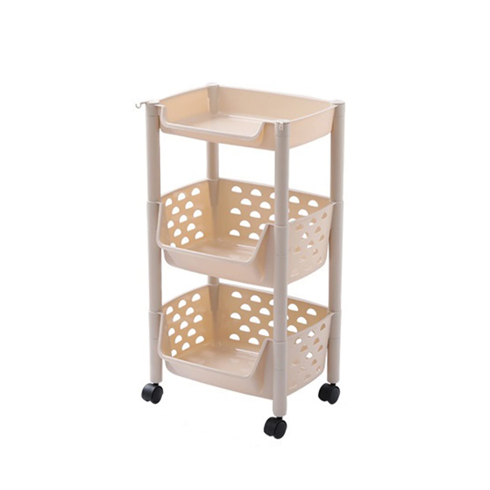 Carrito de almacenamiento multicapa para organizar tu cocina con cestas de frutas