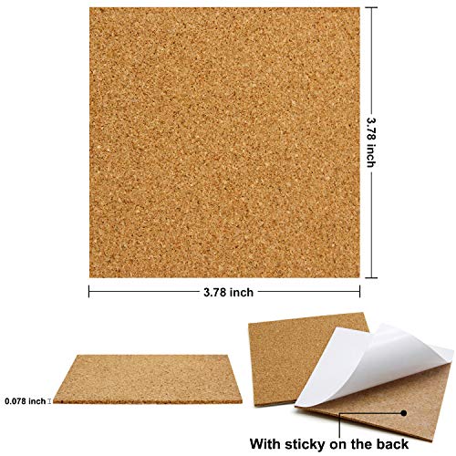 image for Colovis 12 Pack Ceramic Tile for Crafts Coasters, 4 Inches Square Ungl