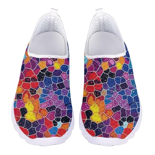 MARSVOVO Summer Womens Athletic Shoes Breathable Classic Non Slip Slip On Shoes Trendy Walking Casual Sneakers 6