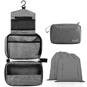 Januts Hanging Travel Toiletry Bag for Women Mens Wash Bag Make up Bags Waterproof Travel Toiletries Makeup Bag Girls…