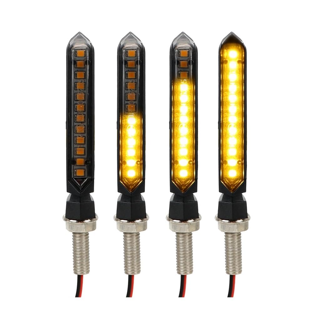 Fanale posteriore freno Luci Lampeggianti Gialle Lampeggianti 12 LED Lampada Di Segnalazione Per Moto Indicatori Di Direzione A LED Luci Posteriori Di Arresto Del Freno