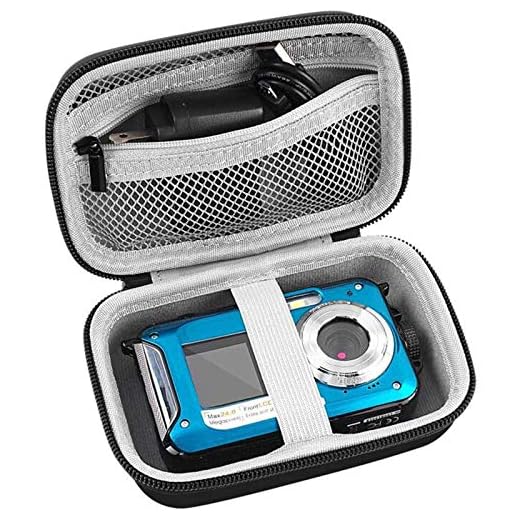 Digital Camera Case Compatible with YISENCE/for AbergBest 21 Mega Pixels 2.7" LCD Rechargeable HD/for Canon PowerShot ELPH 180 190/ for Sony DSCW800 DSCW830 Digital Camera with SD Card and Cable
