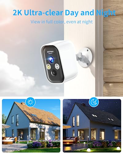  AUKTECH 2K WLAN Überwachungskamera Außen AKKU, Outdoor Sicherheit mit Nachtsichtfunktion und Bewegungsmelder
| AUKTECH 