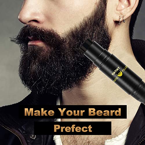 Hatiky Beard Pencil Filler For Men- Water Proof& Sweat Proof, Long Lasting -Beard Filler Stick Beard Pen Cover Creates Natural Looking Beard, Moustache & Eyebrows (Dark Brown) #TOP1