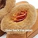 SHIBEVER Women's Snow Boots Winter: Suede Fur Lined Waterproof Anti-Slip Furry Platform Women Ankle Snow Boots Chestnut Size 8