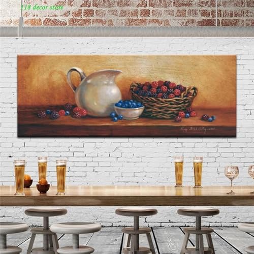 Toile art photos fruits sur la table sans cadre pour decoration personnalisee
