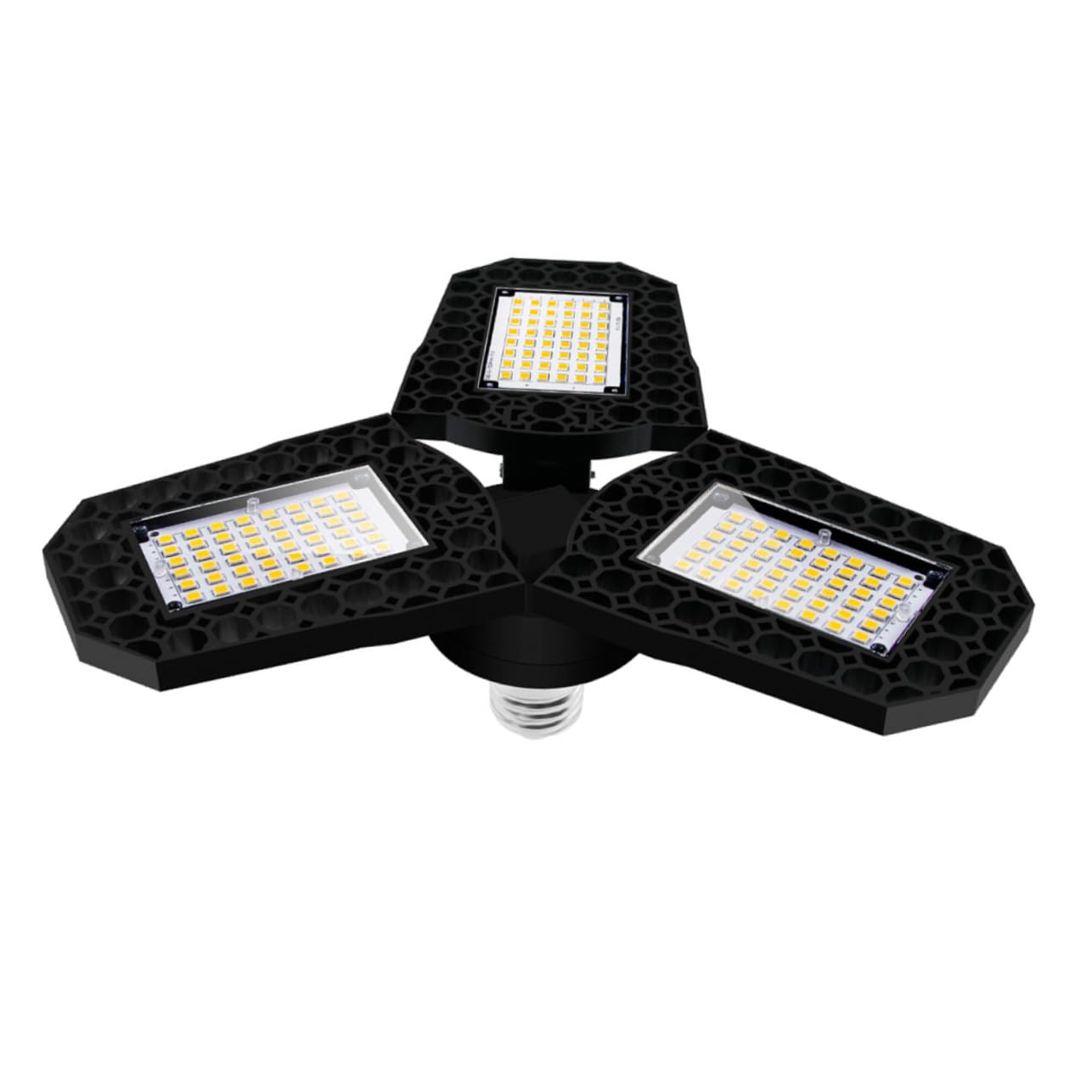 DOITOOL 60w Led Deformation Garage Light Ceiling Lamp Coverage Warm White Deformable Workshop Light for Warehouse Basement and