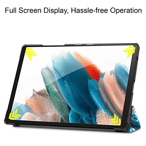 Image of Robustrion Smart Trifold Hard Back Flip Stand Case Cover for Samsung Galaxy Tab A8 10.5 inch [SM-X200 /X205 /X207] 2022 - Night