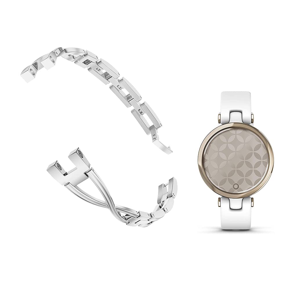 Stainless Steel Straps Compatible with Lily Smartwatch Replacement Band X-style Dressy Accessories Wristband for Women