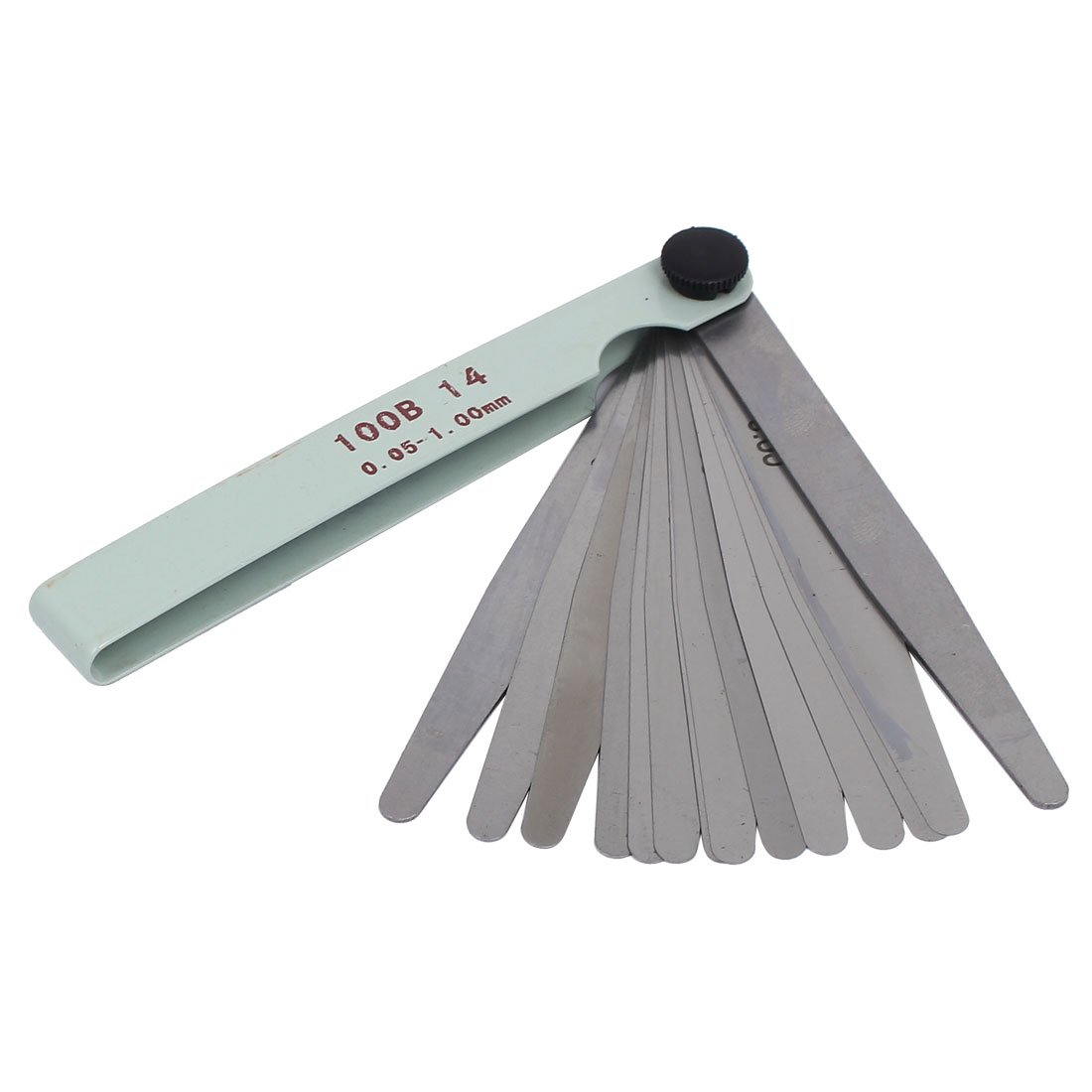Aexit 0.05mm-1.0mm Thickness Air Conditioning Tools & Equipment 14 Leaves Metal Feeler Filler Gauge Gauges Measuring Tool