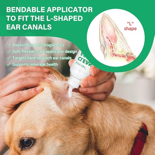 GJYC PET Ear Cleaner for Dogs and Cats with Flexible Long Tube- Ear Infection Treatment, Deep Canal Solution for Ear Mites, Infections, Itch, Wax & Smell, Safe Aloe Vera Formula, 4 oz - Thumbnail 4
