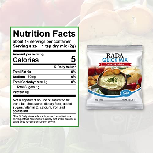 RADA Gluten Free Spinach Artichoke Quick Mix Dip