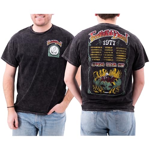 Ripple Junction Grateful Dead Men's Graphic T-Shirt Vintage Concert Tours Officially Licensed2
