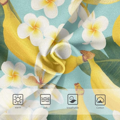 Wusikd Bananas Plumeria Girls' Underwear Cotton Flowers Girls Briefs Soft Toddler Underwear 2T3