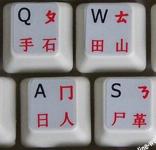 Pegatinas chino-inglés gris no transparentes para teclados miniatura 1