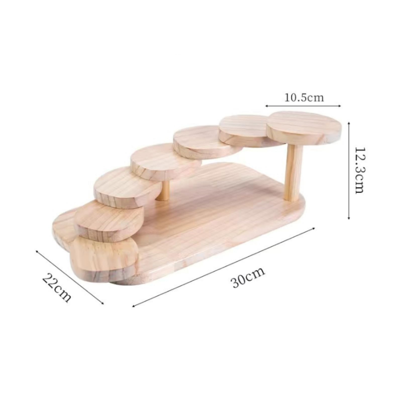 Baoblaze Bandeja Elíptica para Servir Bandeja Soporte Expositor Centro de Mesa Madera con Bordes Suaves y Base Firme Diseño Que la Presentación Adecuada para , Escalera De 7 Pasos Ovalada