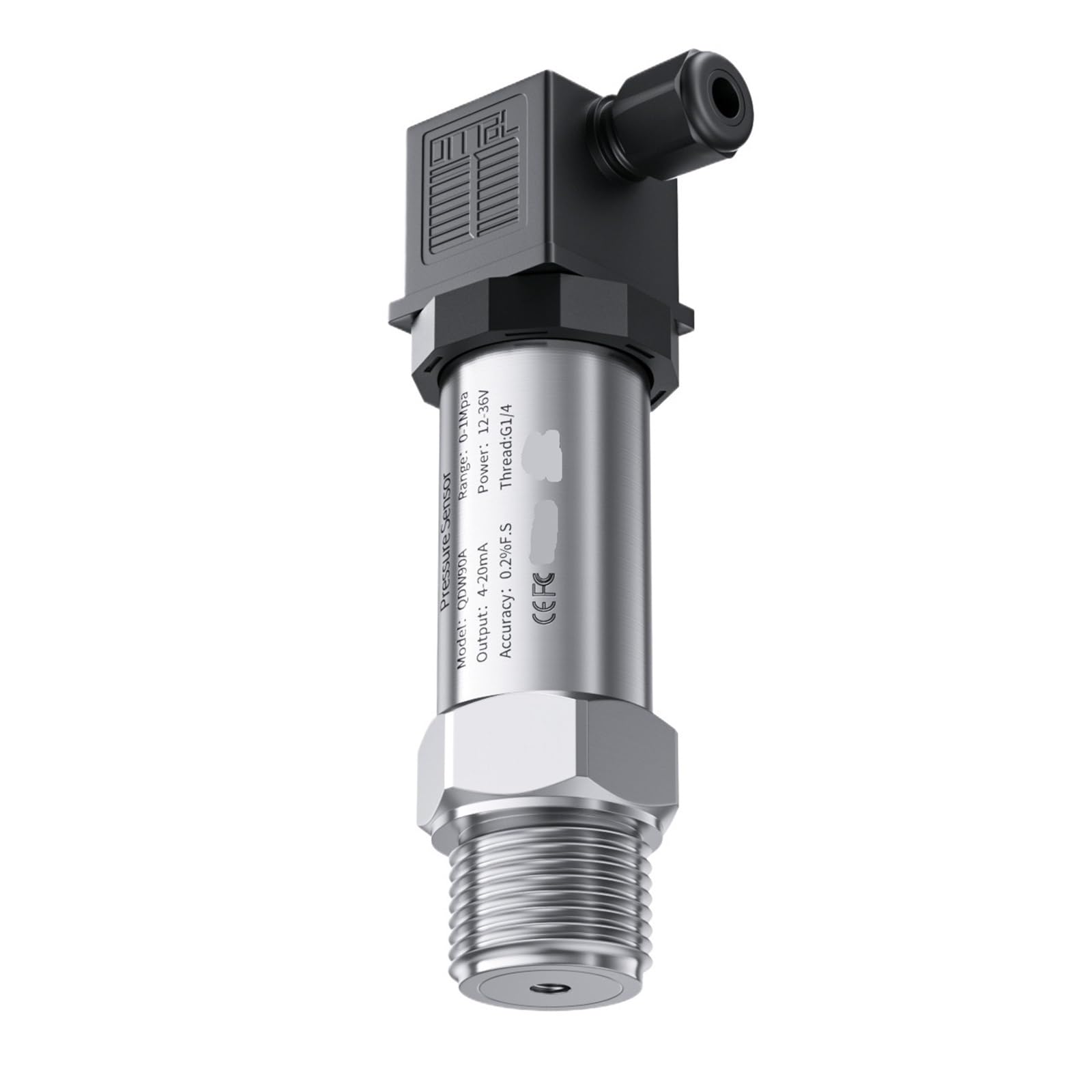 Transmisor de sensor de presión de 0-10 V a 500 bar Alimentación de 24 V Agua Gas Aceite Líquido Manómetro de 150 psi G1/4 NPT1/2 10 bar 16 bar 300 bar(G3-8thread,0-0.2bar)
