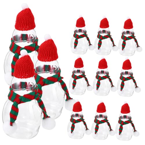 CORHAD Gingerbread Man Beverage Bottles Christmas Snowman Storage Containers Party Leftover Jars