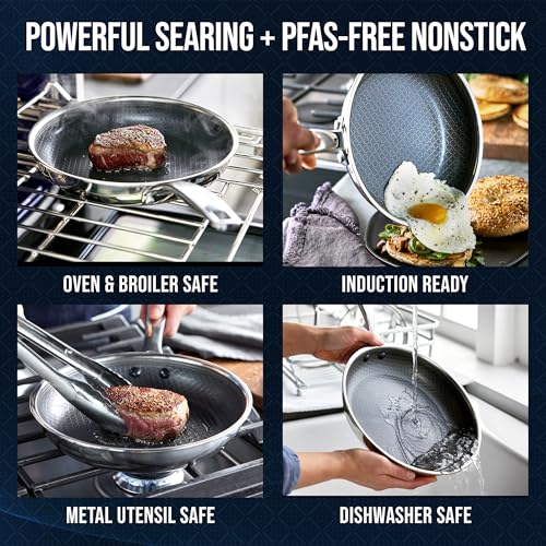 Image of Blue Diamond Hybrid 10 inch Stainless Steel Nonstick Frying Pan