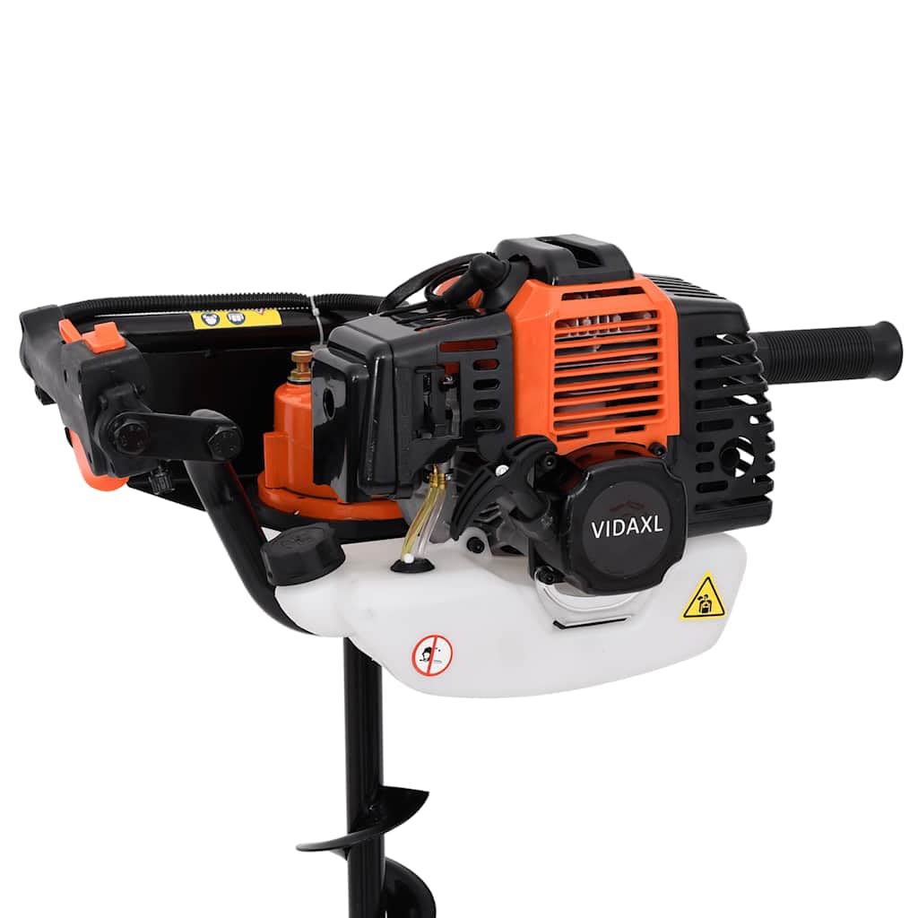 Juego de brocas de gasolina de 52 cc con 7 brocas y 2 extensiones, para construcción de vallas, plantación de árboles, taladro con mango antivibración