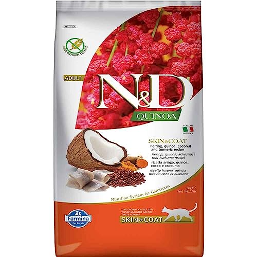 Produktbild von Farmina N&D Quinoa Adult Skin & Coat mit Hering und Kokosnuss - 2 x 5 kg