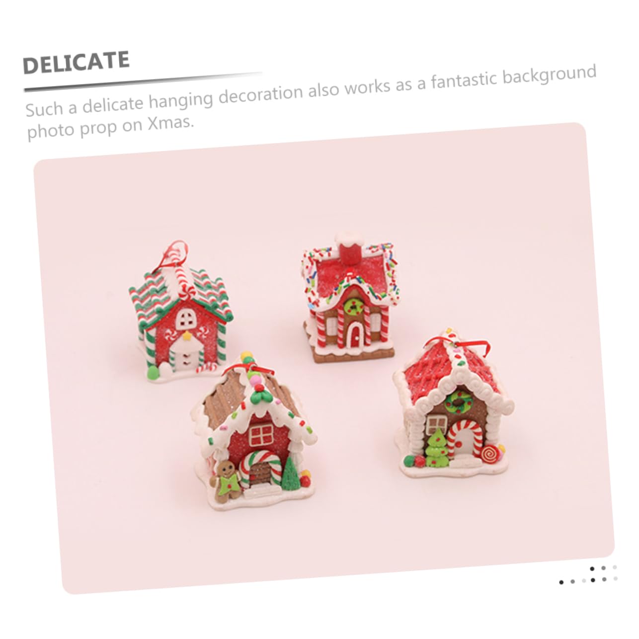 Cabilock 4 Set Set Di Ornamenti Per L'Albero Di Natale Per Le Vacanze Ornamenti Per La Casa Di Pan Di Di Natale Per La Casa Da Tavolo 4 Pezzi 4 pezzi * 4