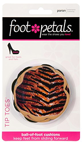 FOOT PETALS - Tip Toes - Almohadillas Estampado Animal - Medias plantillas de Poron® - 3 pares (Safari)