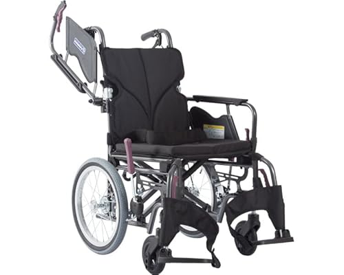 モダン Bスタイル 介助式車椅子 多機能タイプ 中・高床タイプ KMD-B16-42-M 黒(No.19) 座幅42cm 座面高さ43cm 肘掛跳ね上げ 脚部スイングアウト エアータイヤ仕様 カワムラサイクル