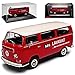 Produktbild Schuco Volkwagen T2 a Rot AEG Lavamat Bus Transporter 1967-1979 1/43 Modell Auto mit individiuellem Wunschkennzeichen