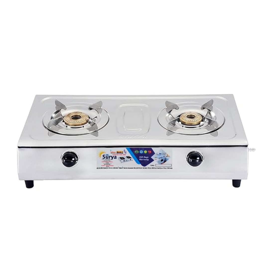 Surya Gas Stove 2 Burners Steel Body