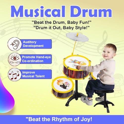 Image of Prime Toys for Kids Playing (Drum Set for Kids)