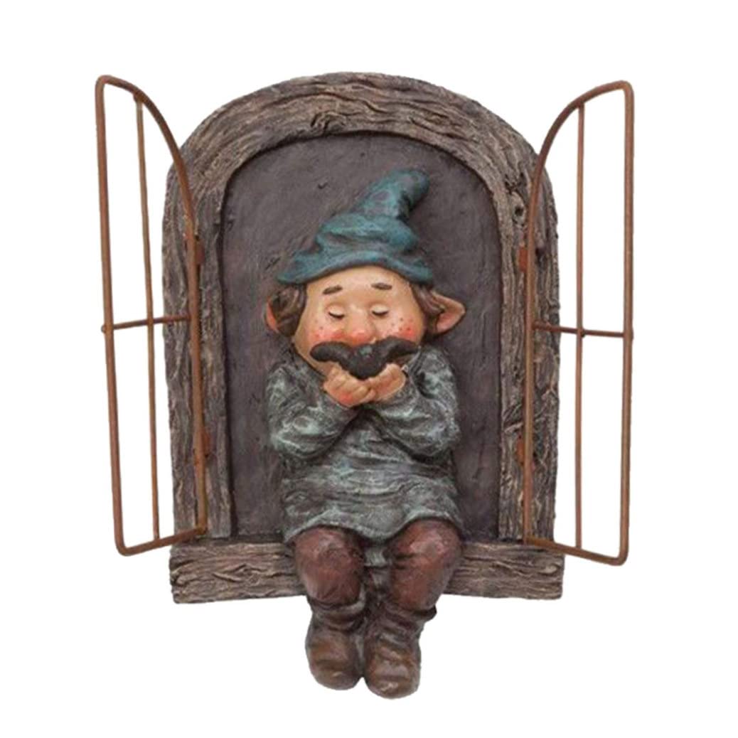 Funny Decorative Gnome Statue Resin Garden Gnome Statue Funny Elf Out The Door Tree Hugger Decorative Dwarf Sculpture