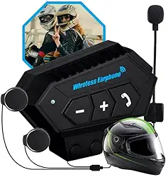 Fone Intercomunicador BT-12 Bluetooth para Capacete de Moto Hard Mic Android iOS