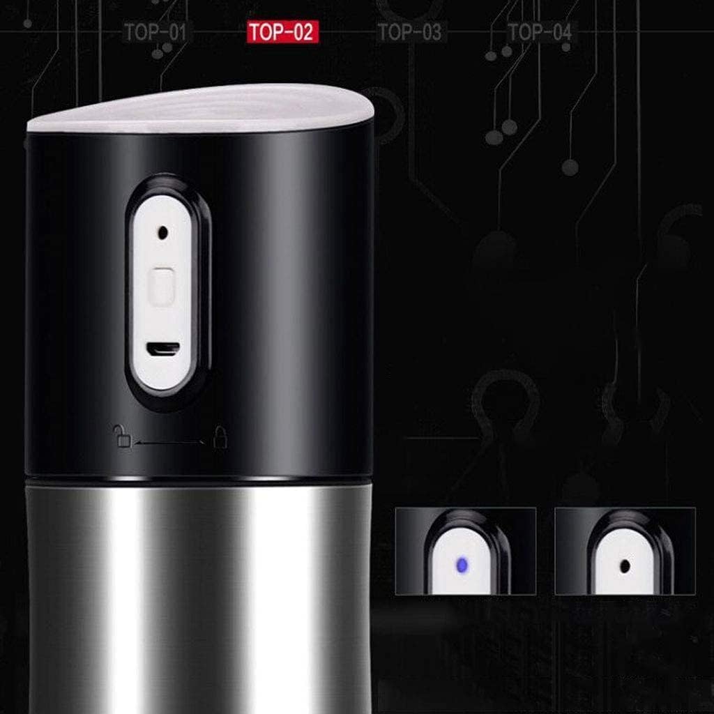 Portable Traveling Coffee Machine Grinder Cup Grinder Rechargeable Coffee Machine Idle Automatic Shutdown Design, Black